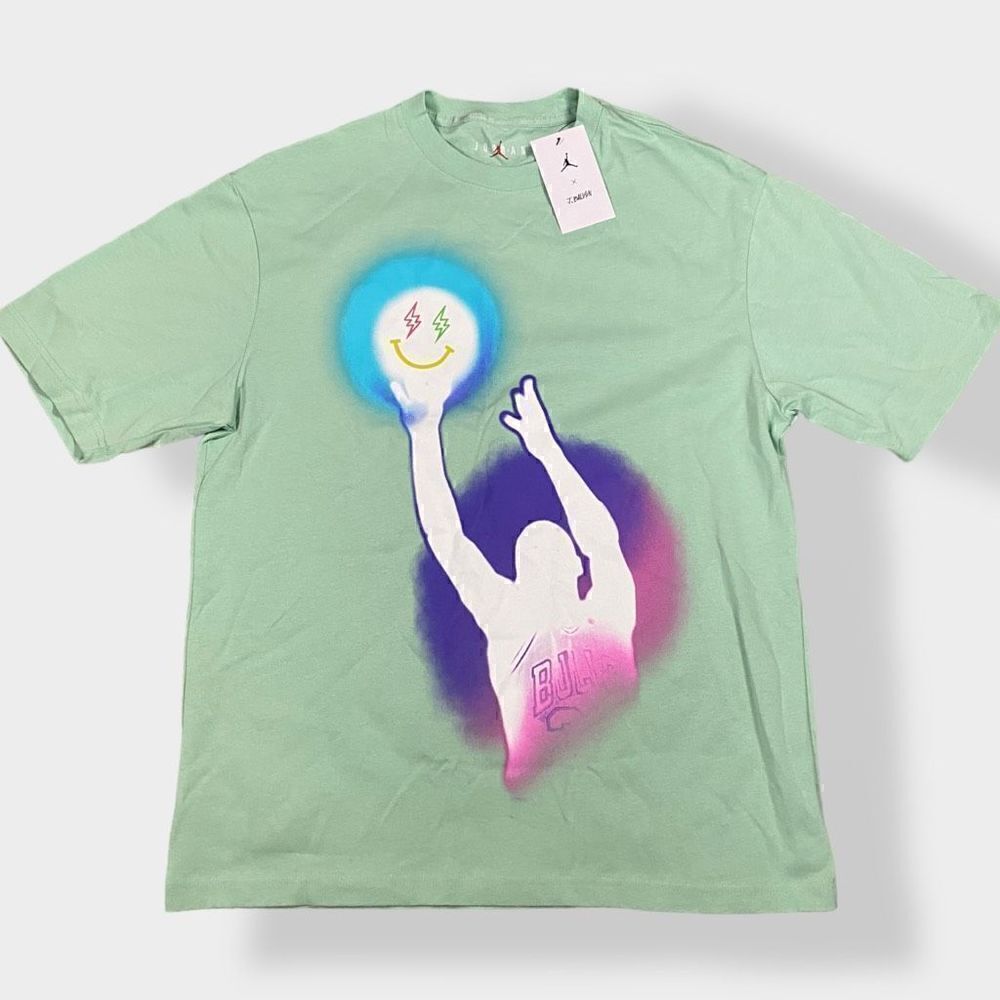 Nike Air Jordan x J Balvin Jordan Green Graphic T-Shirt DR2962-308 Mens size M